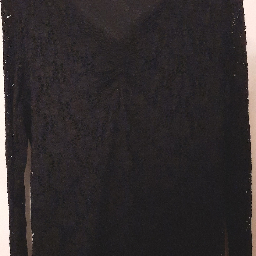 Jaclyn Smith long sleeve net shirt - Picture 4 of 4